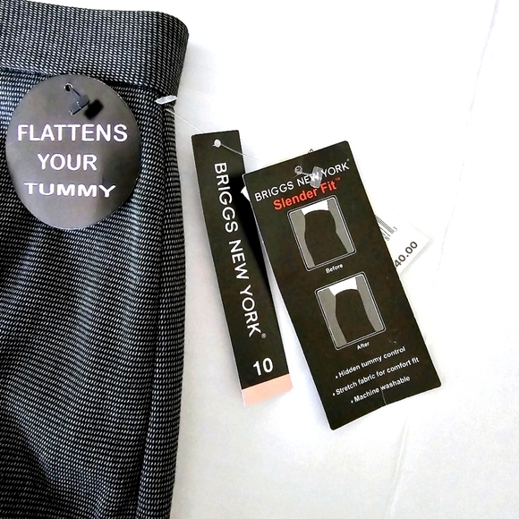 Briggs New York slender fit pencil skirt size 10 gray tweed tummy control NWT - Picture 8 of 9